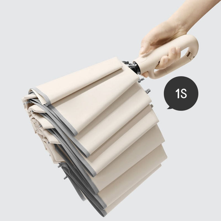 Skanto | Ring spenne paraply, Reflekterende sikkerhetsstripe, Solid vindbestandig, Reiseportabel