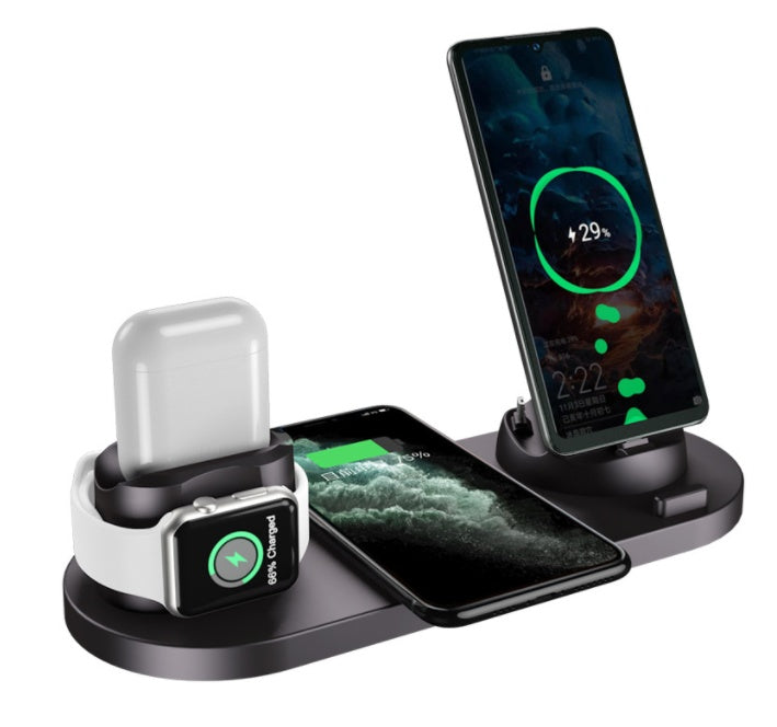6-i-1 Hurtigladestasjon for iPhone og Uhr | Skanto