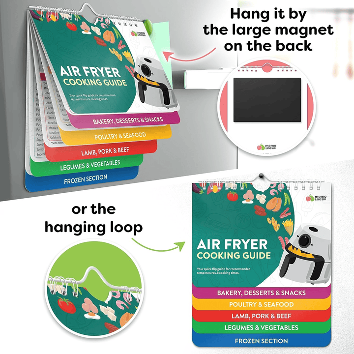 Air Fryer Jukseseddel Magneter Matlagningsguide Heft | Skanto