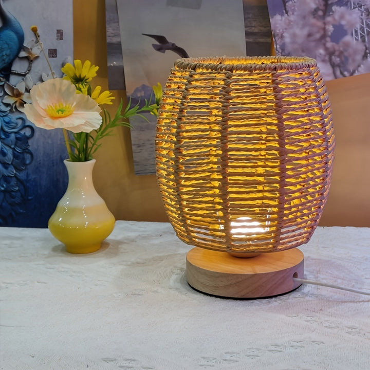 EcoLoom Bordlampe – Håndlaget Tre med LED Skanto