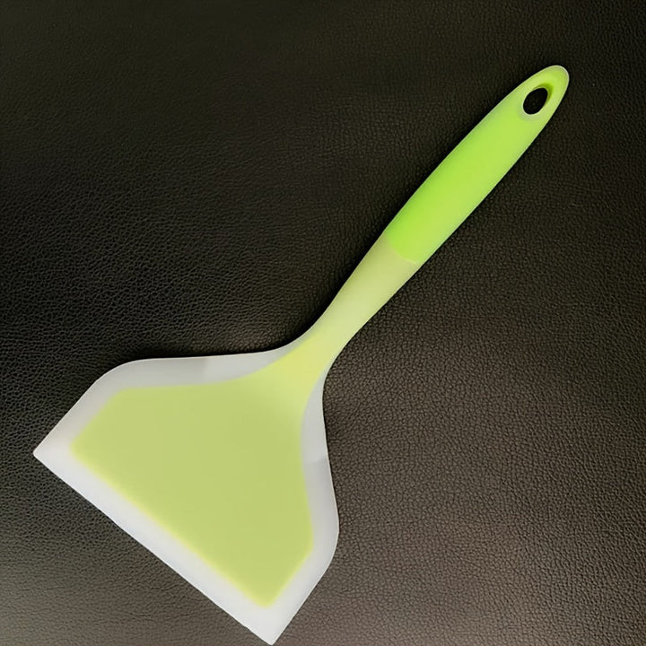Skanto | Premium Tamagoyaki Silikon-Spade - Varmebestandig, Non-stick med bred ergonomisk grep - Ideell for pizza, steking, grilling, pannekaker, fluorescerende grønn, Eid Al-Adha Mubarak