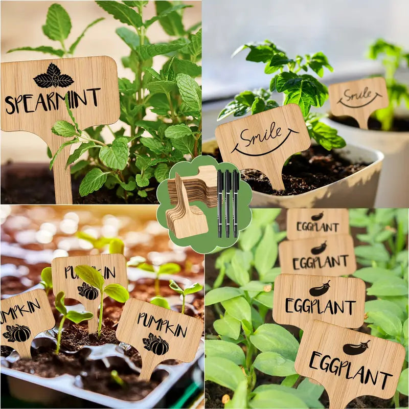 Skanto | Planteetiketter laget av tre for hage og balkong – Om skrivbare etiketter for urter og planter
