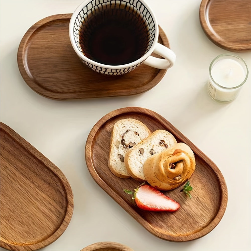 ChicTray - Elegant Oval Tray laget av Massivt Tre Skanto