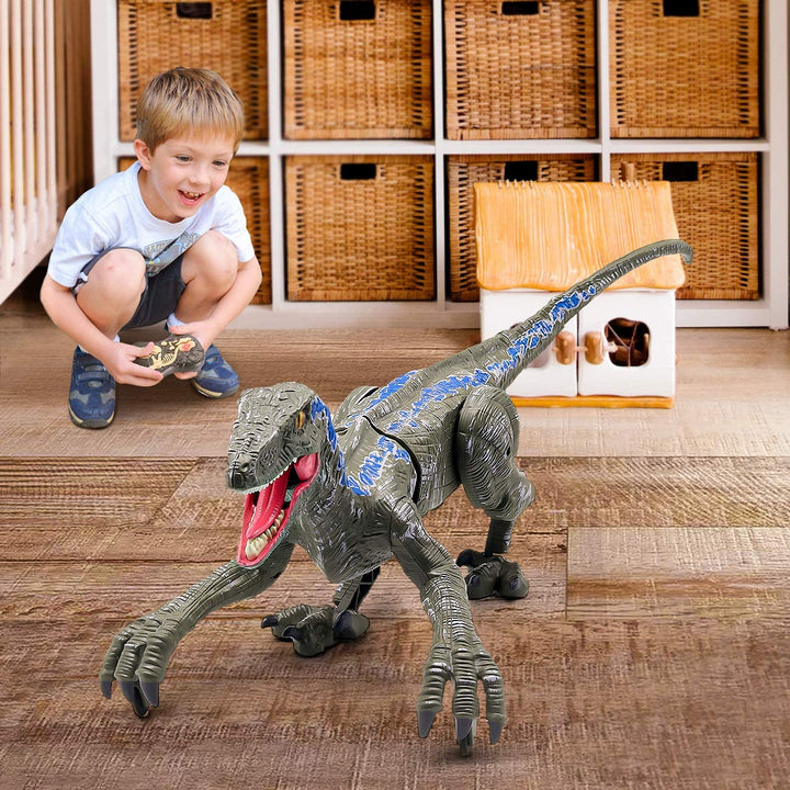 DinoMotion – Realistisk Velociraptor med Fjernkontroll Skanto