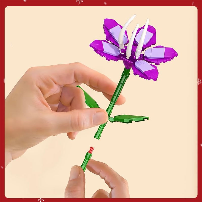 Norvo | Blomsterbukett Byggekloss Jule Advent Kalender Sett - Julegave