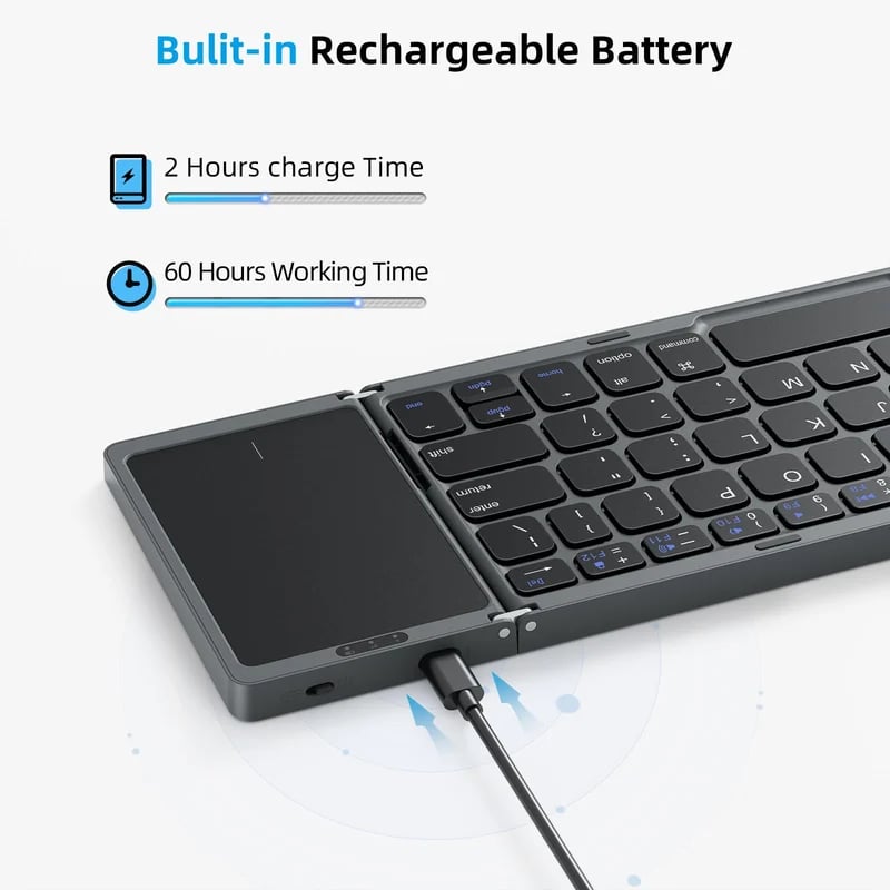 Skanto | Sammenleggbar Bluetooth-tastatur med berøringspad