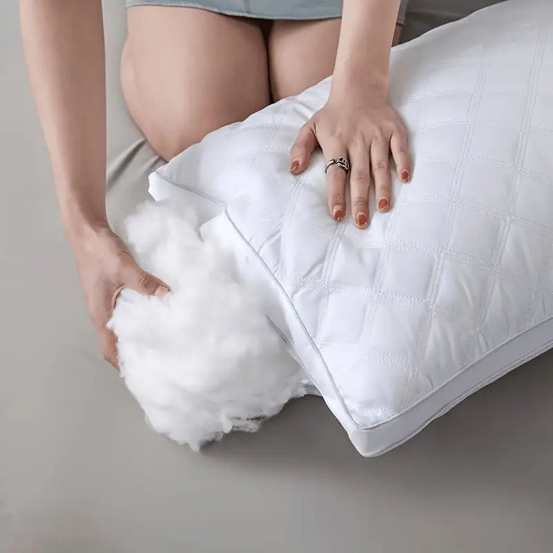 Skanto | DreamRest - Sett med 2 Hypoallergeniske 3D Puter - Myk Nakke Støtte & Hotell Kvalitet Søvn