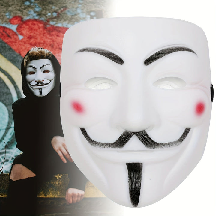 Skanto | Herres Full Face Plast Halloween Maske | Anonymous Cosplay