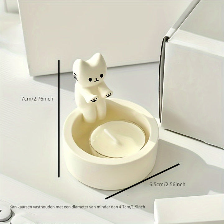 CharmingCat - Lekende Harpiksk Candle Skuff for Organisering Skanto