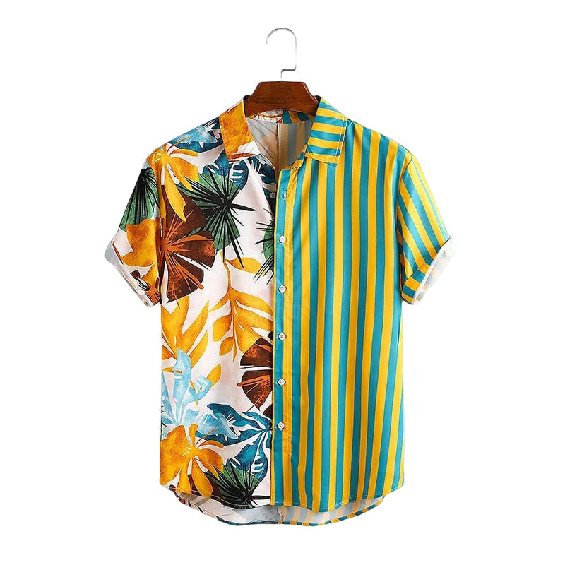 Skanto | Hawaiiansk trykk kortermet skjorte