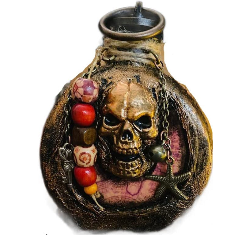 Skull Pirate Rum Bottle laget av harpiks | Skanto