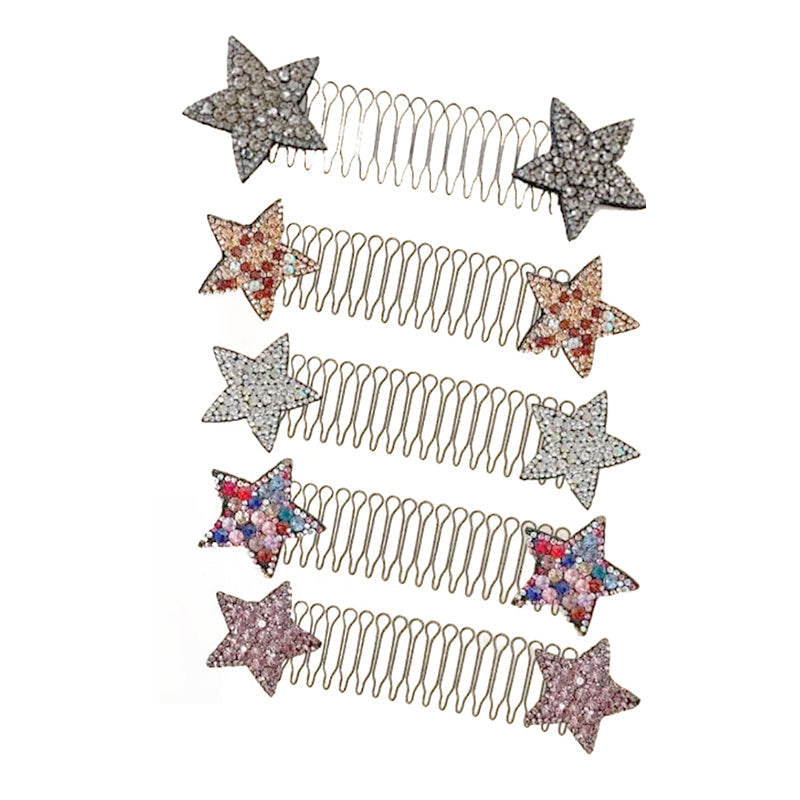 Rhinestone Star Hårkamssett (5 deler) | Skanto