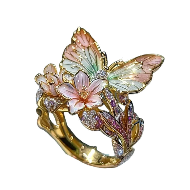 Butterfly flower ring | Skanto