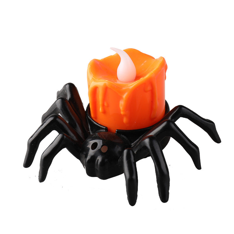 Skanto | ️Halloween Edderkopp Te-lys Spooky Elektrisk Flakkende Kunstige Lys