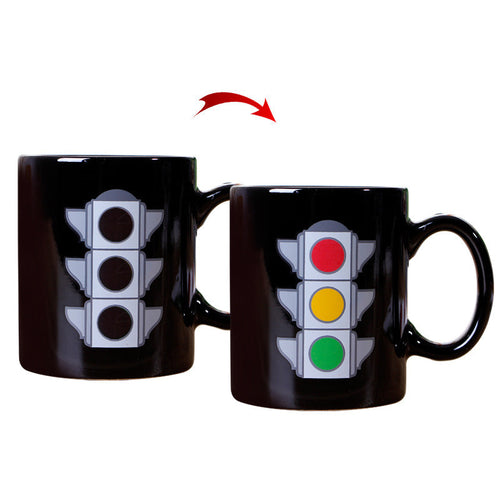 Trafikklys Magisk Varmefølsom Fargeforandrende Keramisk Kaffekopp | Skanto
