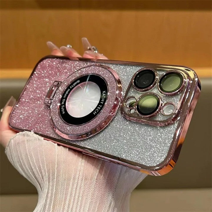 Skanto | Glitter Magnetisk Ring Stativ Telefon Etui