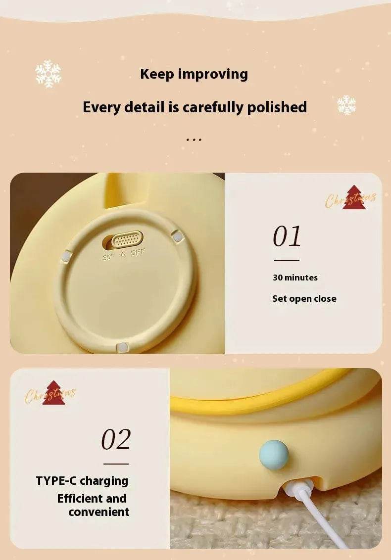 Norvo | Silikon Juletre Natt Lys USB Oppladbare Søte Tegneserie Barn Fødselsdagsgaver