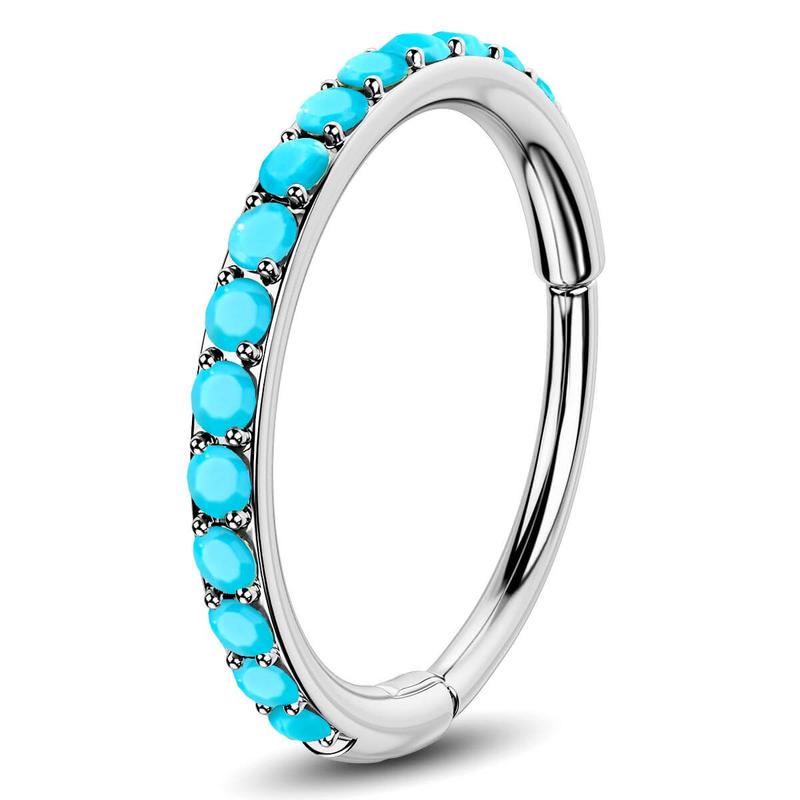 Skanto | Turkis Accent Hengt Nese Ring