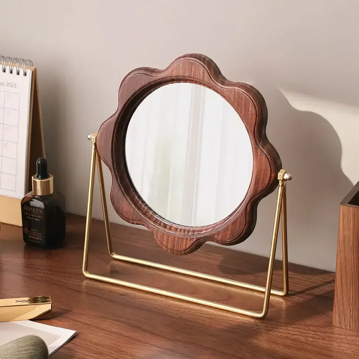 Skanto | Elegant Rotatable Desktop Makeup Mirror – Neoklassisk Design