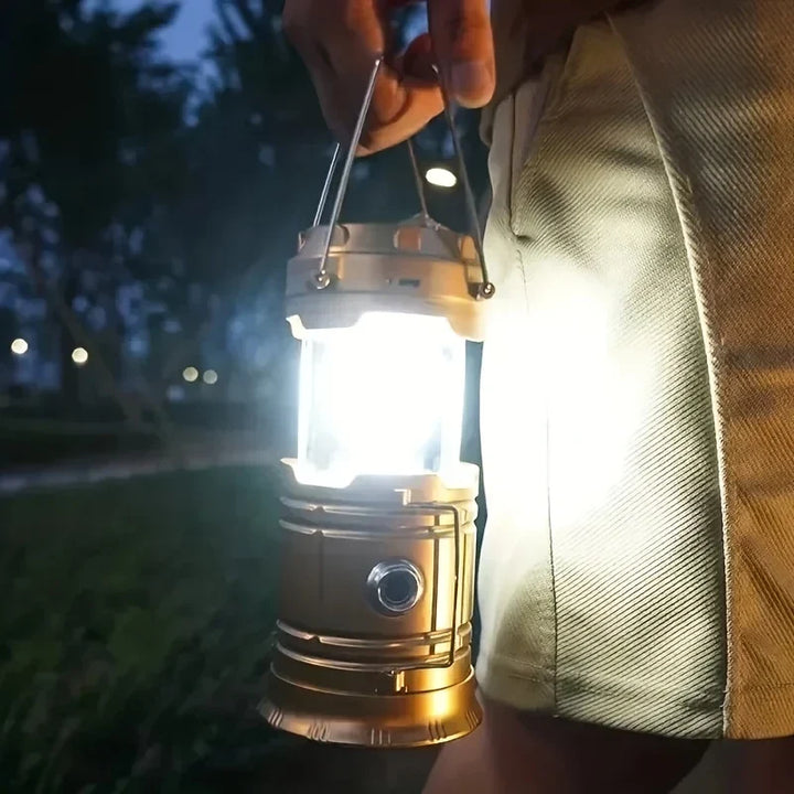 Skanto | Sol Campinglampe med USB-lading – Bærbar LED-lanterne for utendørsaktiviteter og nødsituasjoner