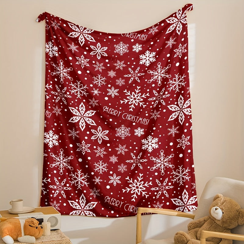 FestiveSnuggle - Luksus Jule Fleece Teppe for Høytiden Skanto