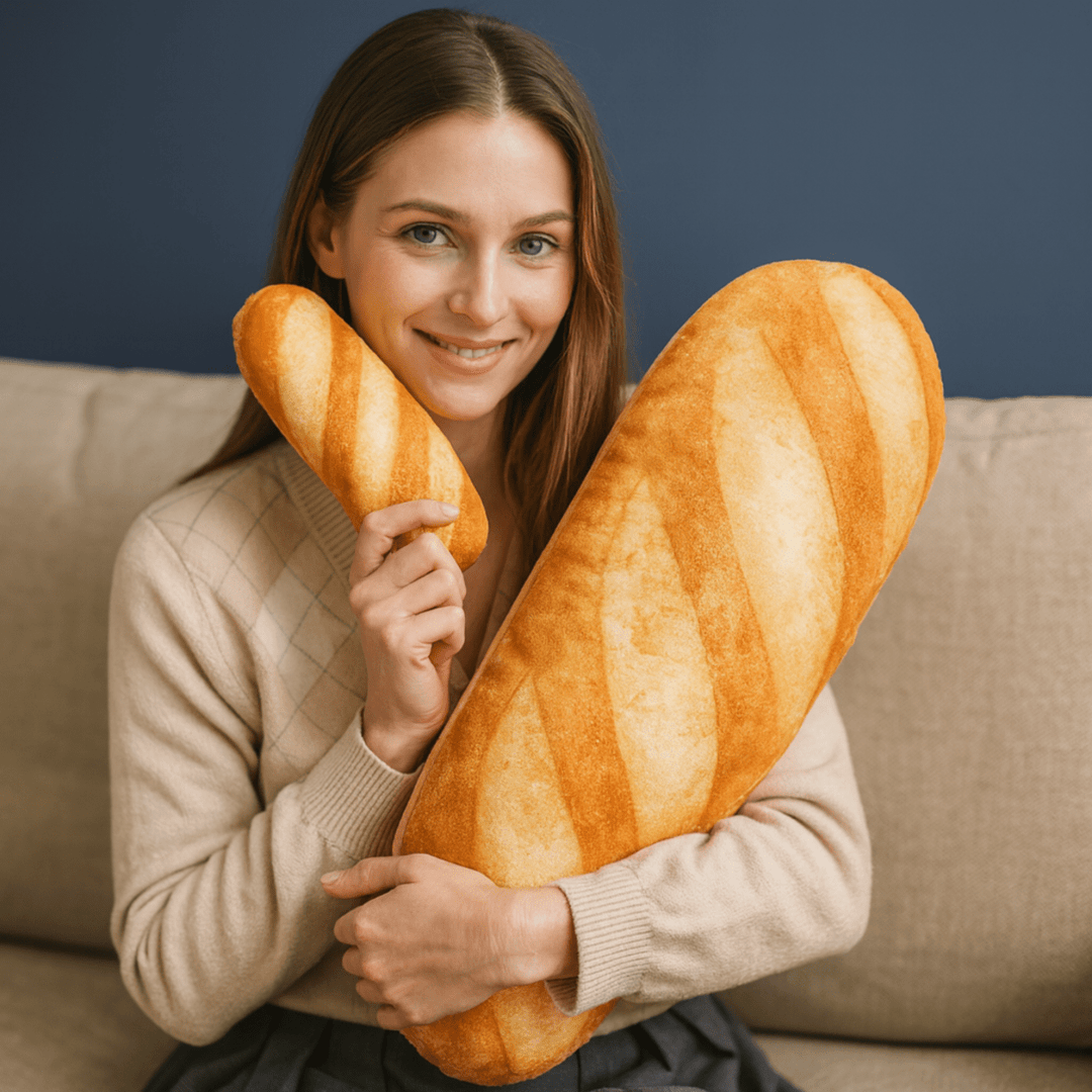 Skanto | BAGUETTINA – Plysj fransk brødpute for koselig komfort