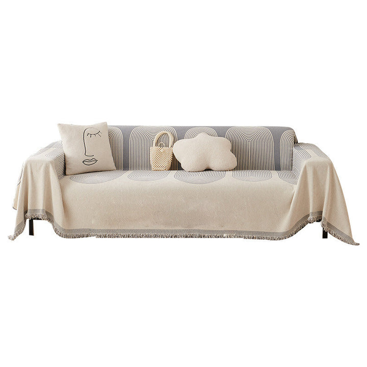 Dobbelsidig Chenille Sofa Dekke | Skanto