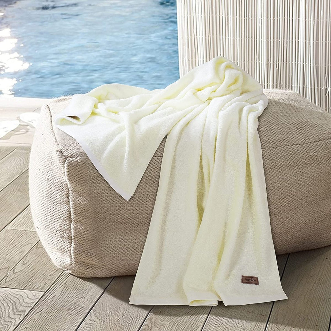 Skanto | Bambora Plush Bad håndkle | Ekstra myk bambus stoff for spa, treningssenter og hjemmebruk