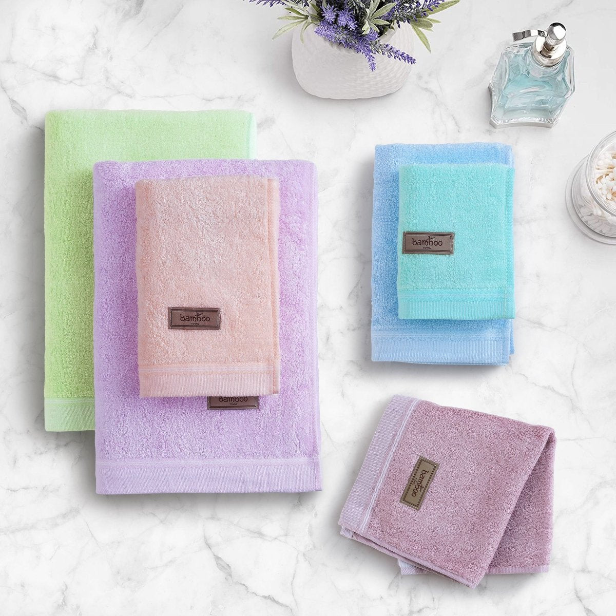 Norvo | Bambora Plush Bad håndkle | Ekstra myk bambus stoff for spa, treningssenter og hjemmebruk