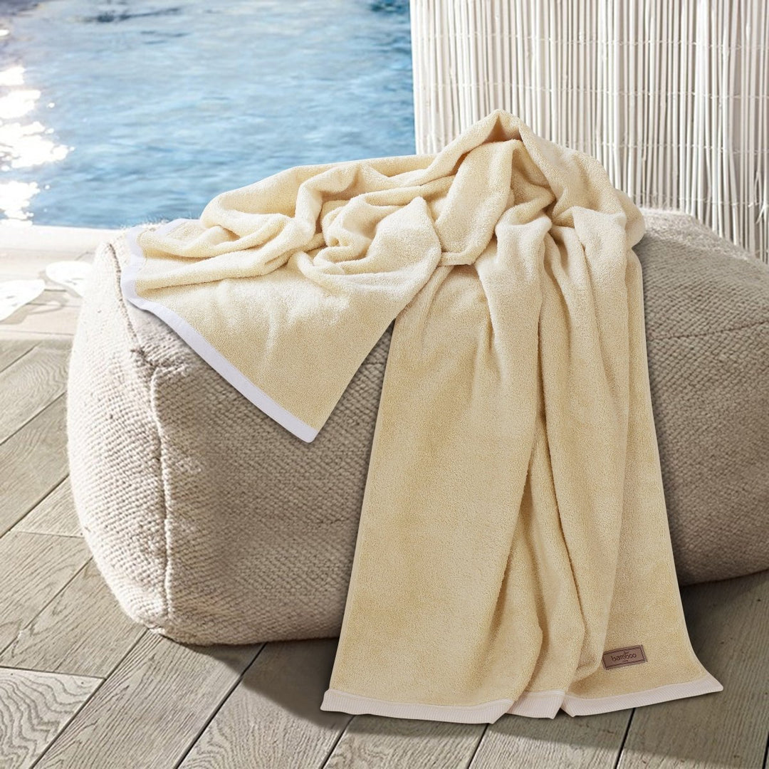 Skanto | Bambora Plush Bad håndkle | Ekstra myk bambus stoff for spa, treningssenter og hjemmebruk