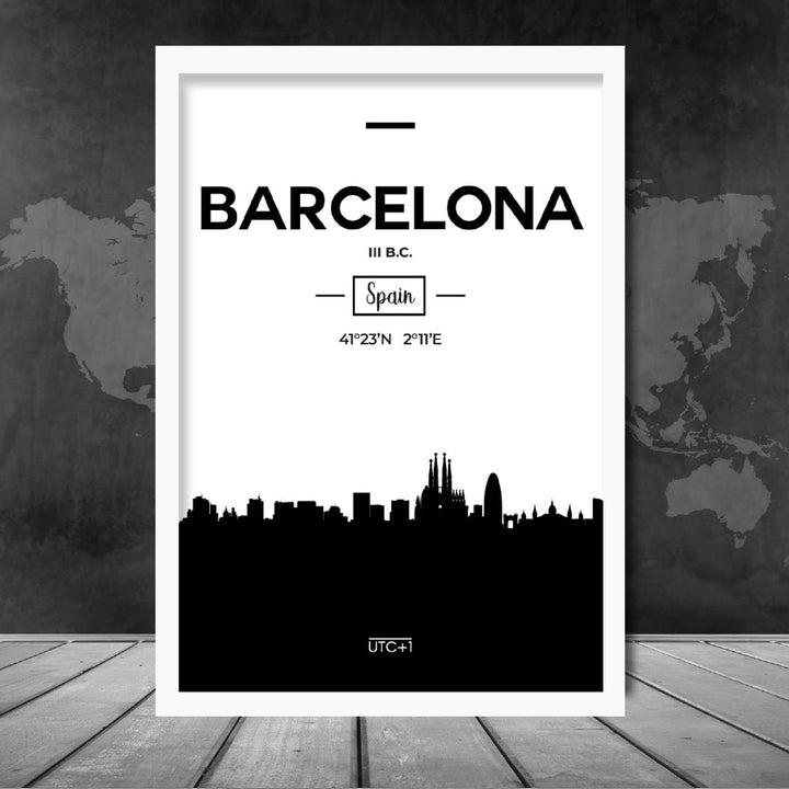 Barcelona, Spania – Skyline – Byutsikt (utskriftsversjon)