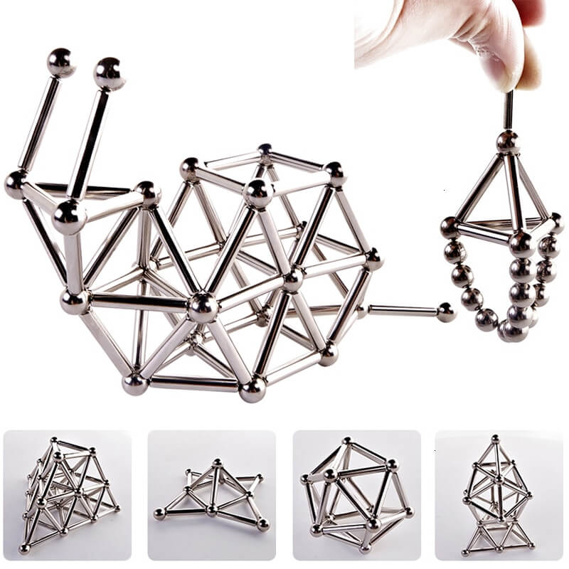 Skanto | Magnetiske Staver - Kreativt Byggespill - Barn