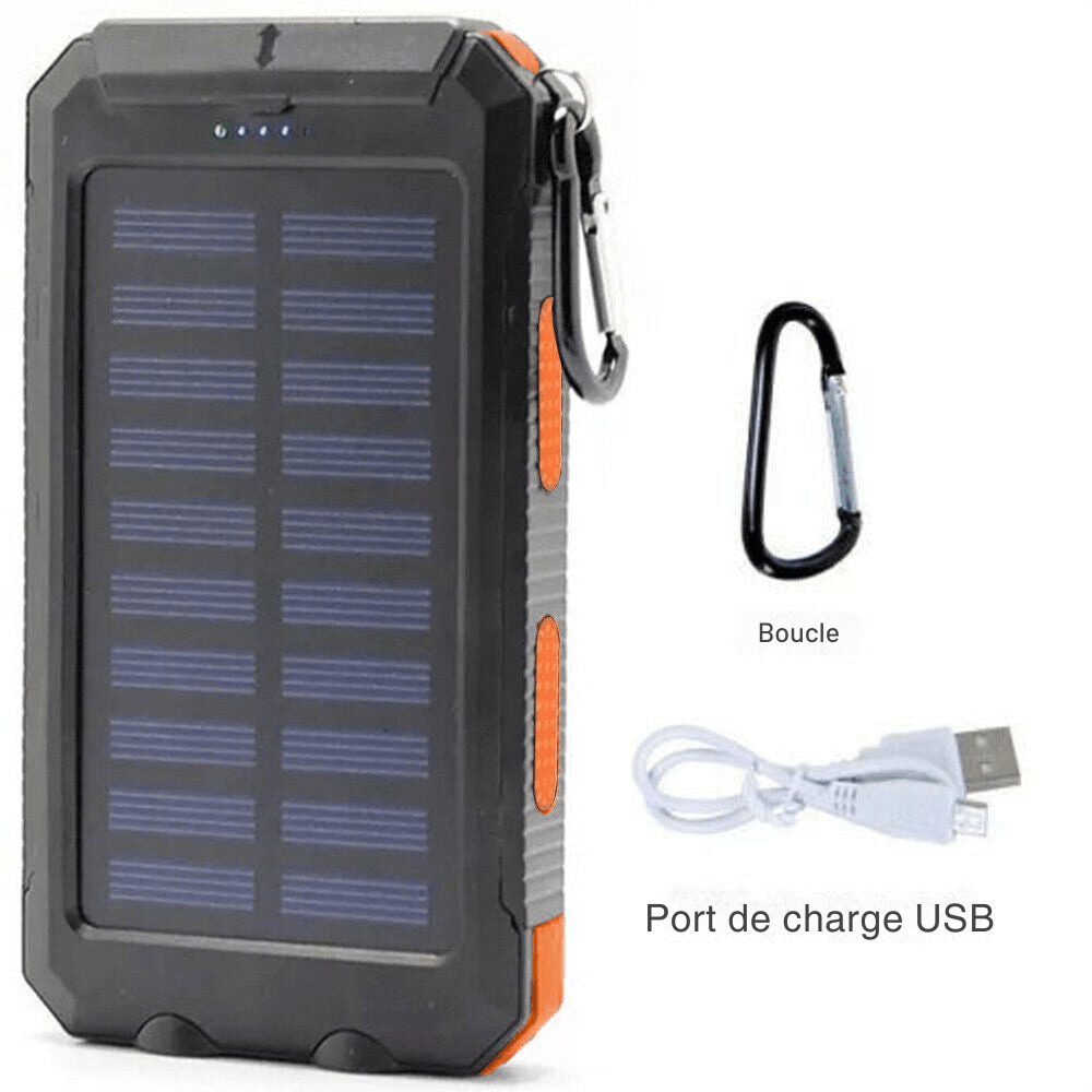 Skanto | Vanntett Støtsikker Solbatteri 10 000 mAh | Soloppladbar