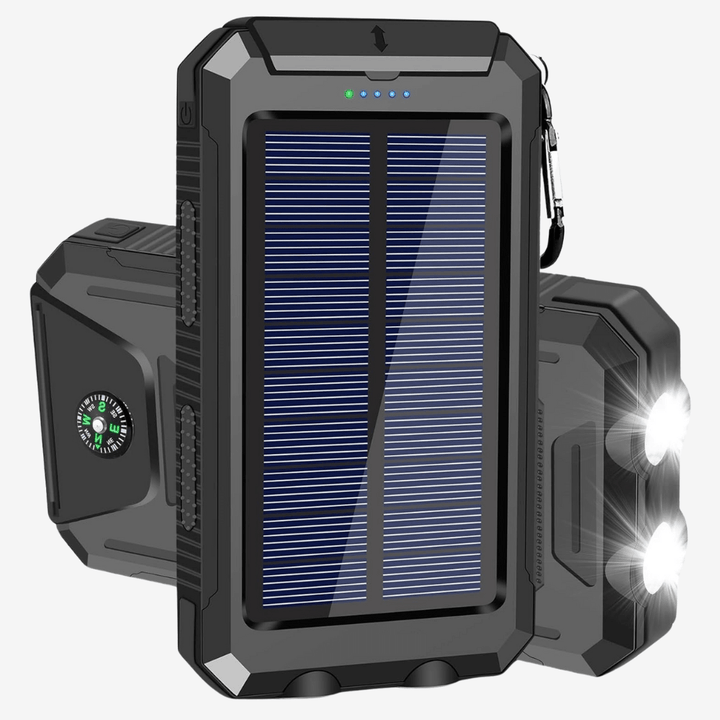 Skanto | Vanntett Støtsikker Solbatteri 10 000 mAh | Soloppladbar