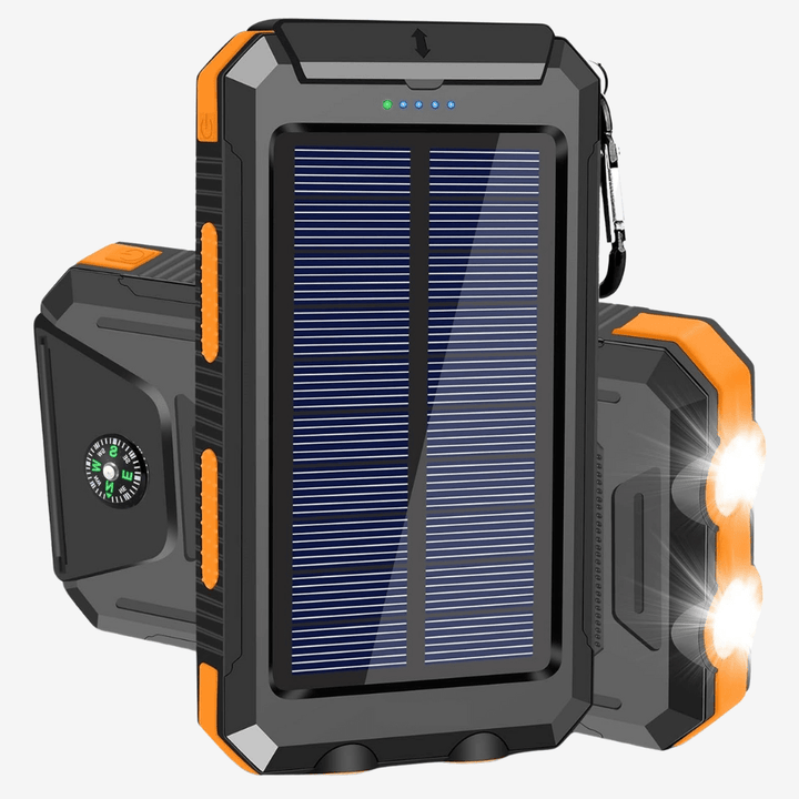 Skanto | Vanntett Støtsikker Solbatteri 10 000 mAh | Soloppladbar