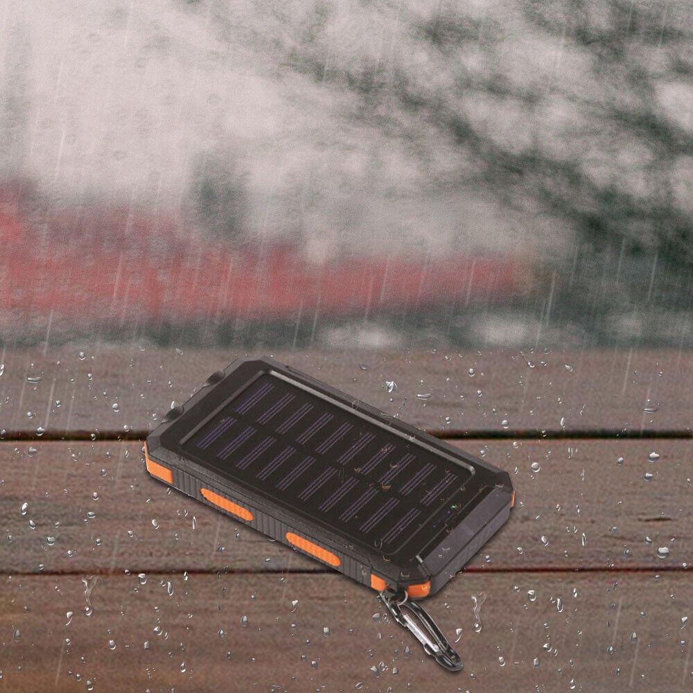 Skanto | Vanntett Støtsikker Solbatteri 10 000 mAh | Soloppladbar