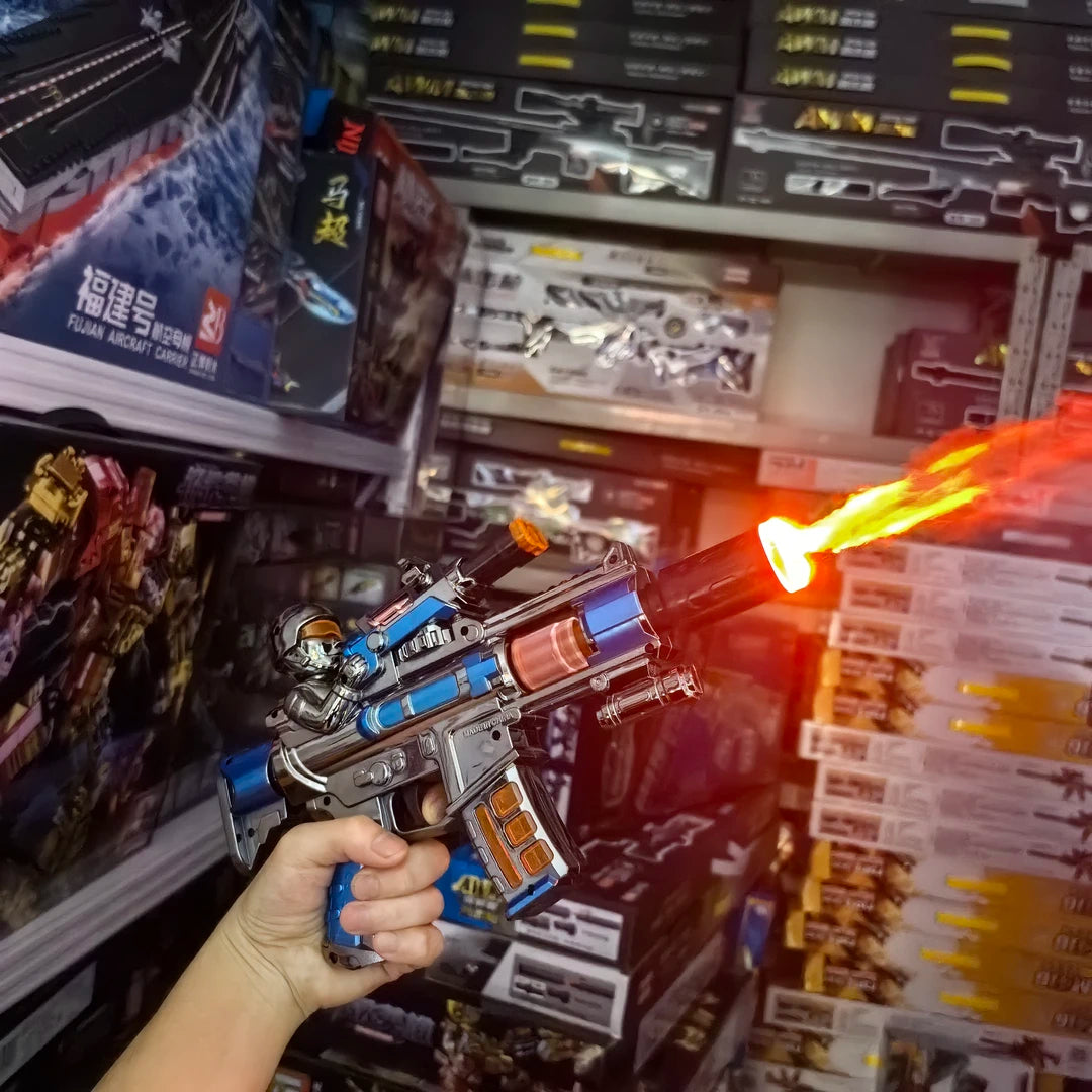 Skanto | Elektrisk Maskinpistol Lek med Røyk, Lyd og Vibrasjonseffekter