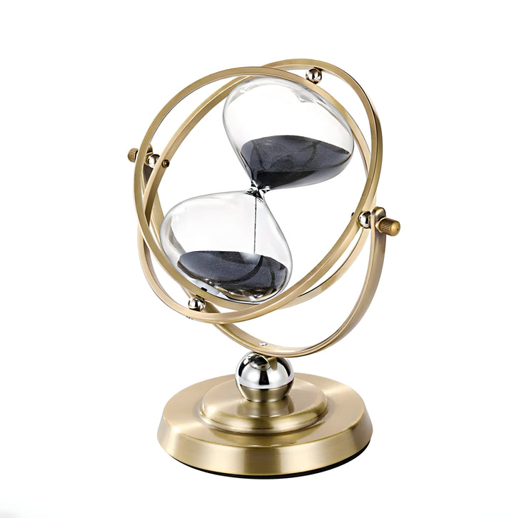 Skanto | GracefulTime Klokke – Luksuriøs Timeglass med Elegant Gullramme og Tidsløst Design