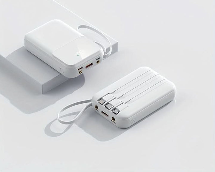 Skanto | 10000mAh Bærbar Power Bank med kabler