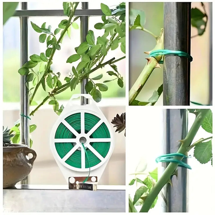 Skanto | Hage Tråd Twist Bånd – 50m Rull for Planter og Hagearbeid