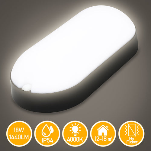15W LED Fuktbestandig Lys IP54 2 Stykker | Skanto