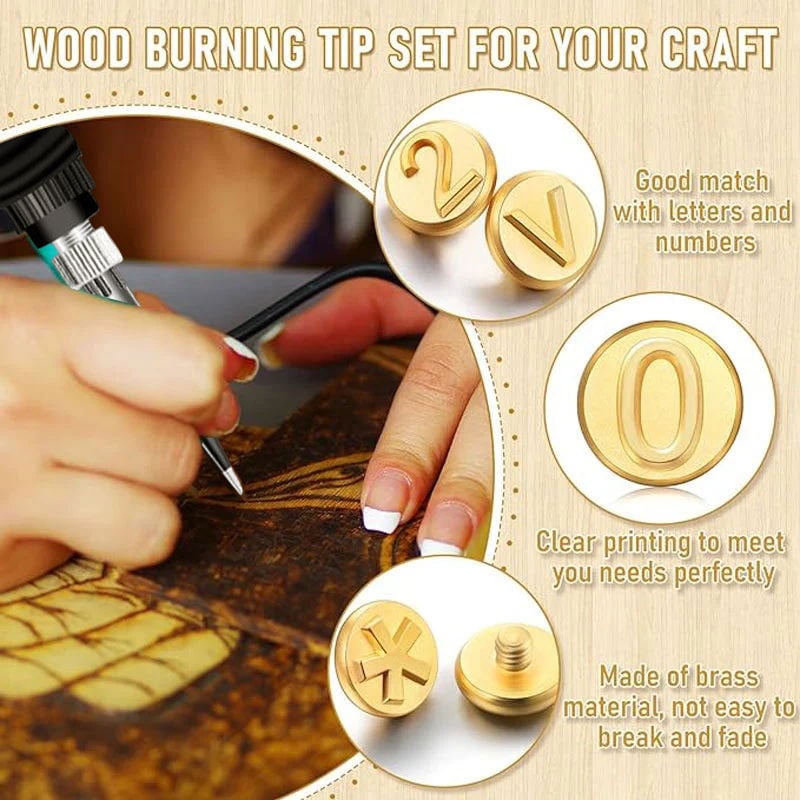 Skanto | 26 Buchstaver Kobberform —DIY Trebrenning/Laging Set