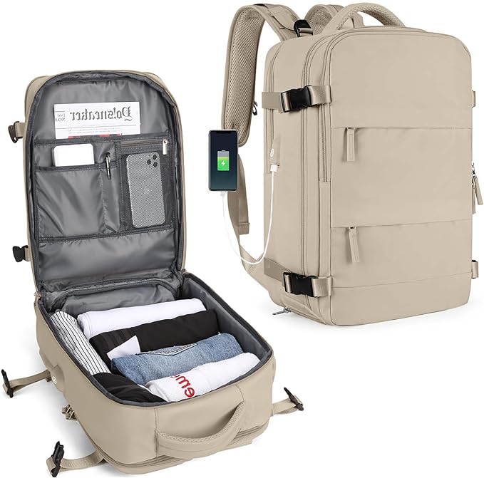 Skanto | Holdbar Ryggsekk for Turer med USB Lading Port
