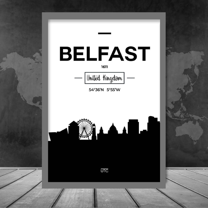 Belfast, Storbritannia – Utsikt over byens skyline (utskriftsversjon)