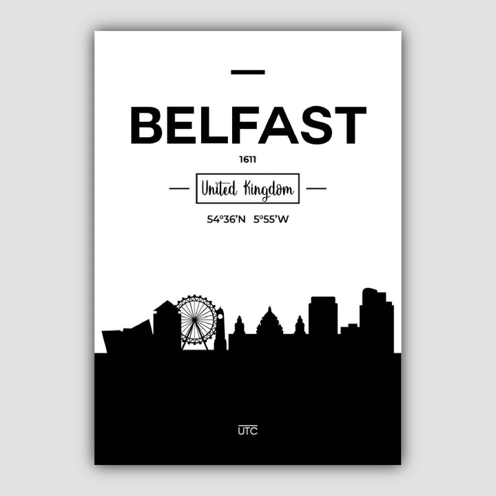Belfast, Storbritannia – Utsikt over byens skyline (utskriftsversjon)