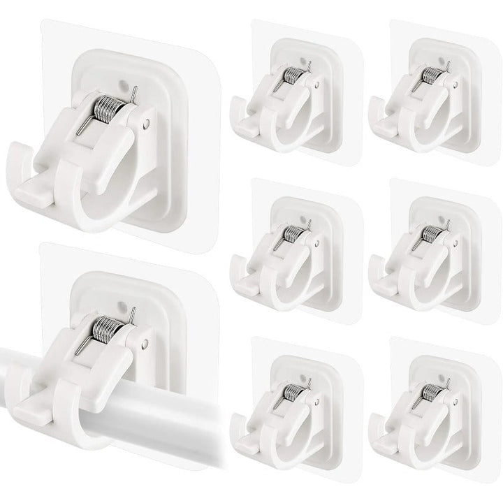 Skanto | Nail-Free Justerbare Gardinstang Braketter Holder – Bor-Fri & Vegg-Sikker