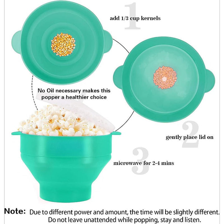 Skanto | Sammenleggbar Silikon Mikrobølgeovn Popcorn Popper
