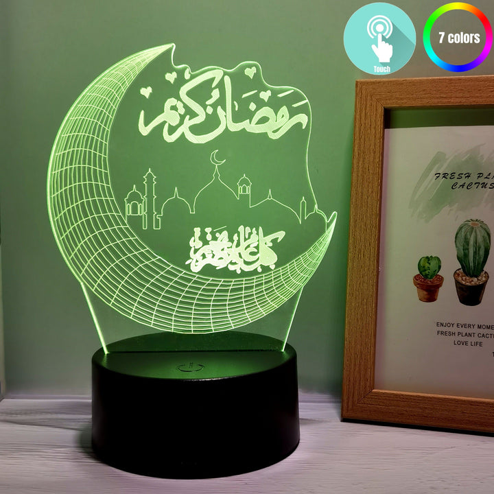 MoonPalace - 3D Farge Kveldslampe Touch Skanto