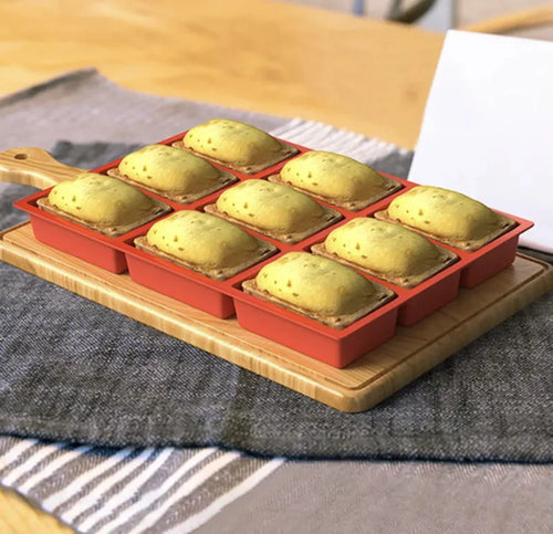 Store 9-hull silikon mini brødform non-stick bakeform | Skanto