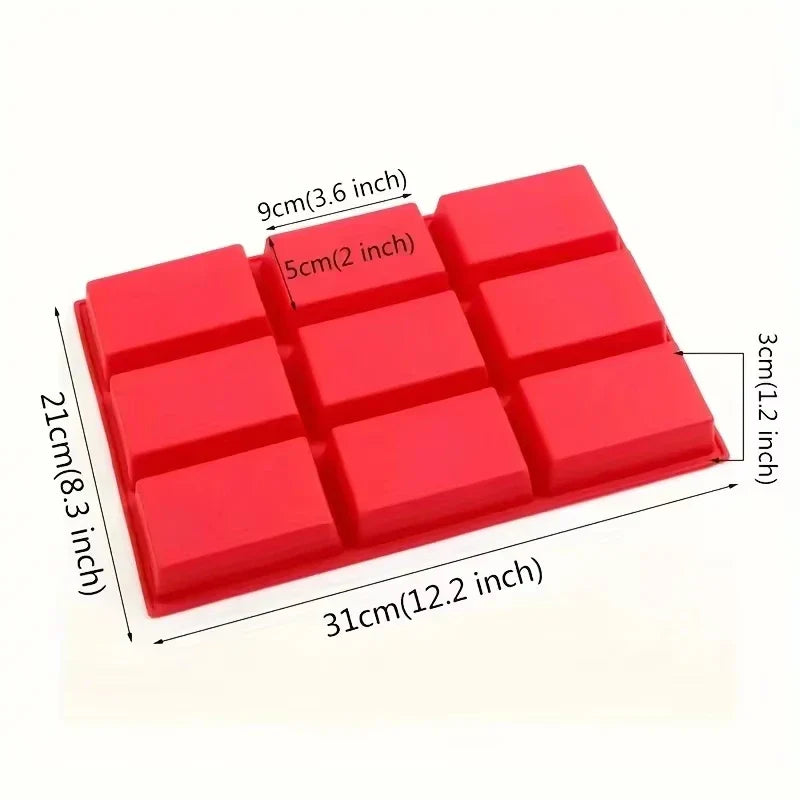 Store 9-hull silikon mini brødform non-stick bakeform | Skanto